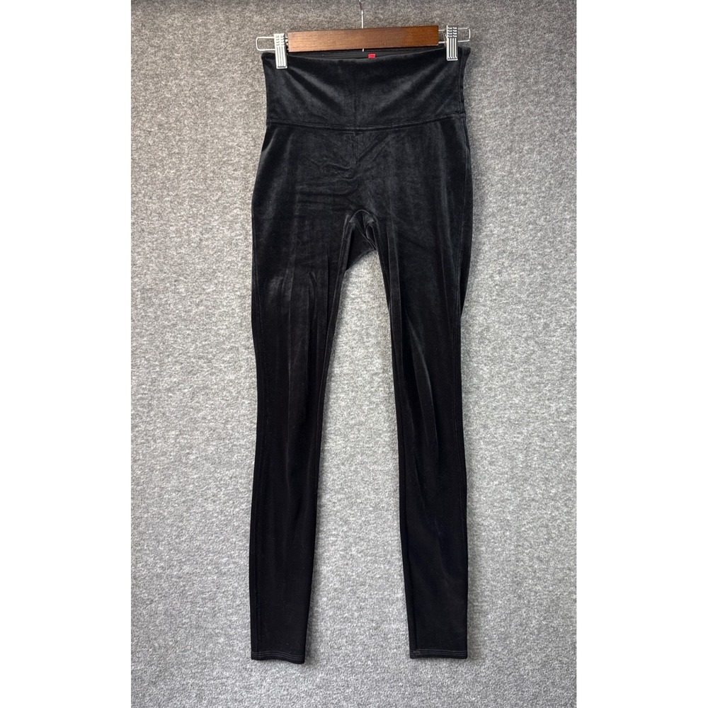 Spanx Velvet High Waisted Leggings Black Slimming Shaping Size S Bad Kitty Party